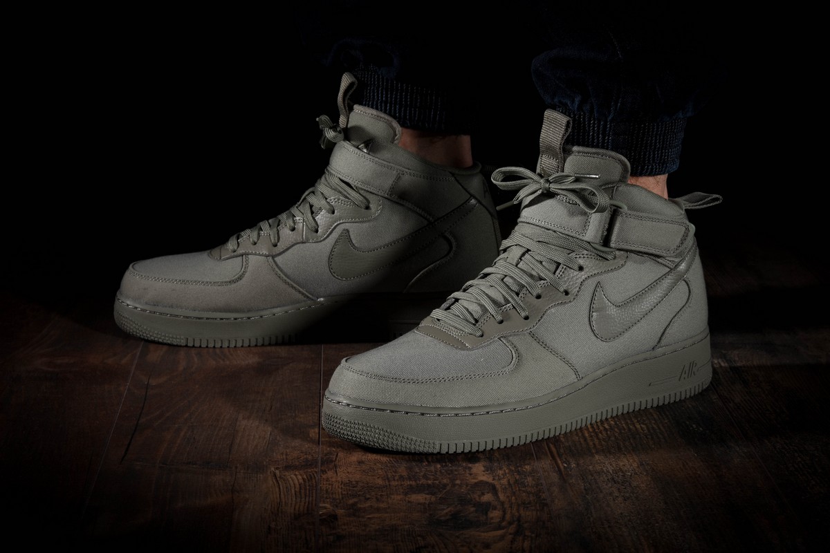 NIKE AIR FORCE 1 MID 07 CANVAS DARK STUCCO fur 110 00 kicksmaniac