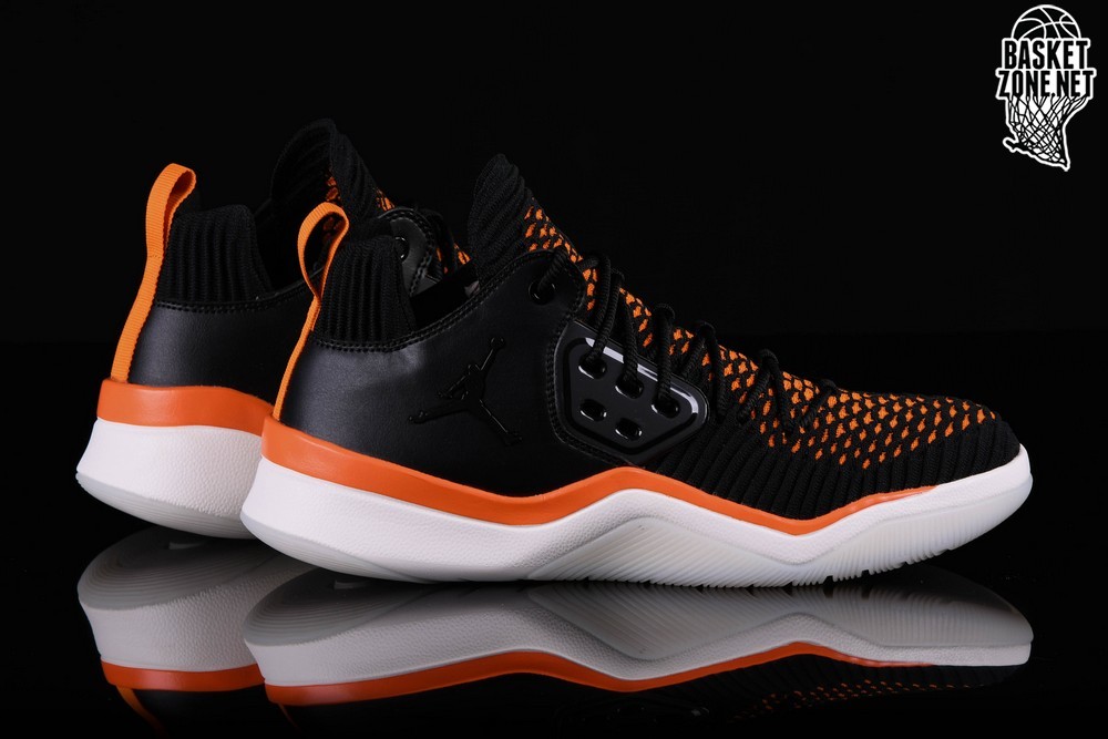 jordan black and orange shoes
