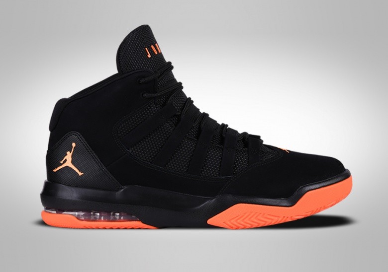 jordan shoes black and orange