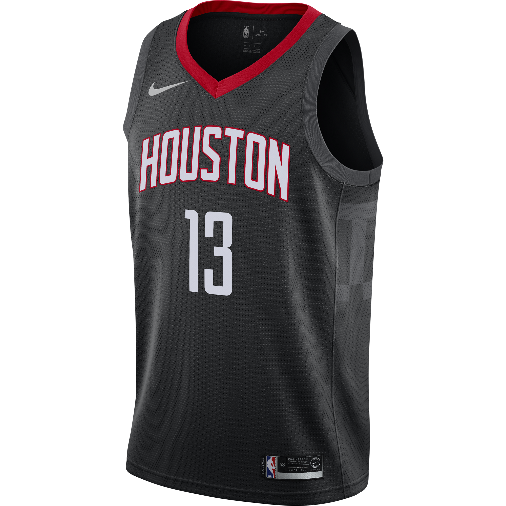 NIKE NBA HOUSTON ROCKETS JAMES HARDEN SWINGMAN JERSEY BLACK