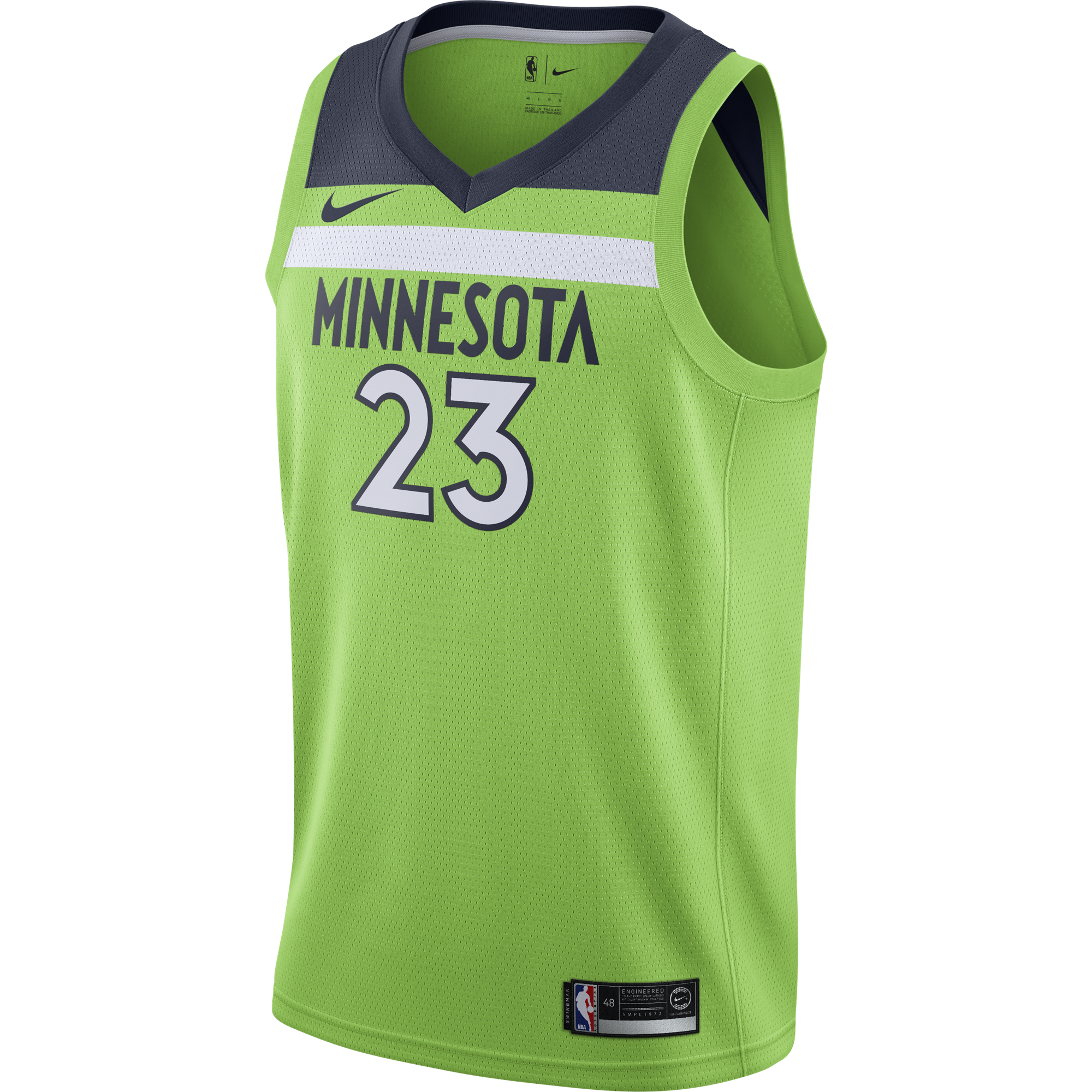 NIKE NBA MINNESOTA TIMBERWOLVES JIMMY BUTLER SWINGMAN JERSEY ACTION GREEN