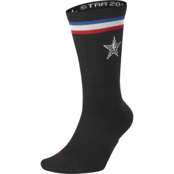 NIKE NBA ALL STAR ELITE CREW SOCKS BLACK