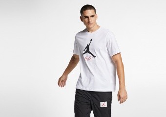 NIKE AIR JORDAN JUMPMAN FLIGHT HBR TEE WHITE