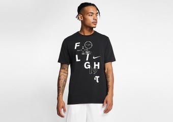 NIKE FLIGHT BASKETBALL TEE BLACK