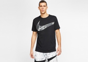 NIKE DRI-FIT HBR MARBLE TEE BLACK