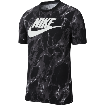 NIKE SWOOSH MARBLE TEE BLACK