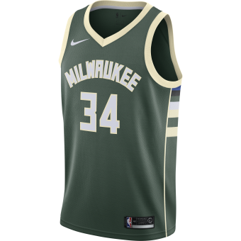 NIKE NBA MILWAUKEE BUCKS GIANNIS ANTETOKOUNMPO SWINGMAN JERSEY ROAD FIR