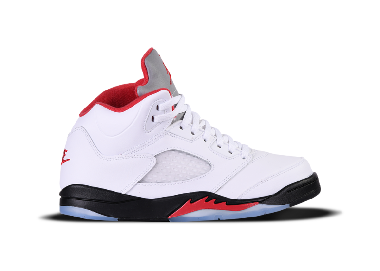 NIKE AIR JORDAN 5 RETRO TD FIRE RED SILVER TONQUE