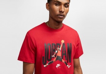 NIKE AIR JORDAN CREW TEE GYM RED