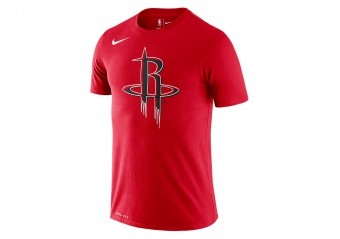 NIKE NBA HOUSTON ROCKETS LOGO DRI-FIT TEE UNIVERSITY RED