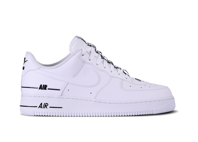 NIKE AIR FORCE 1 LOW '07 LV8 DOUBLE AIR WHITE BLACK