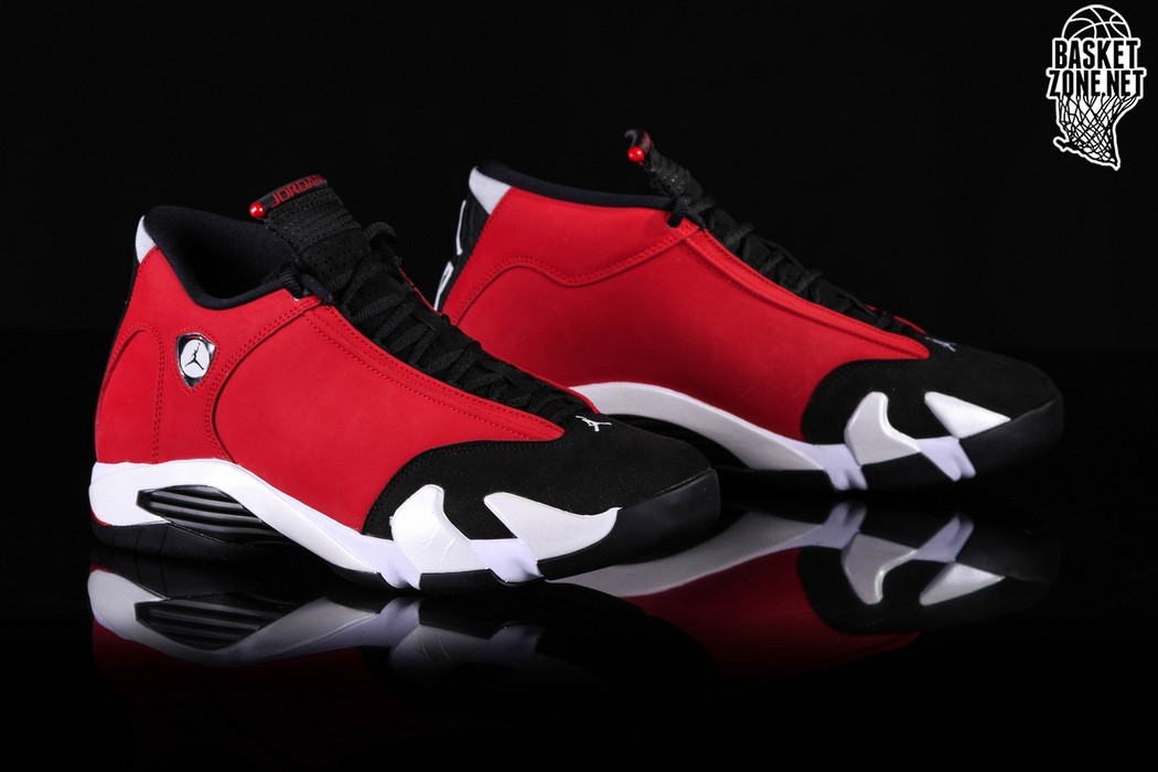 Jordan 14 rojo sales con negro