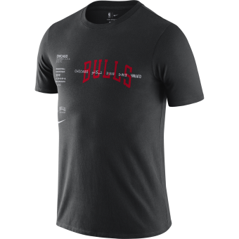 NIKE NBA CHICAGO BULLS WORLD COURTSIDE TEE BLACK