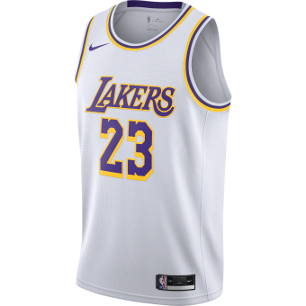 NIKE NBA LOS ANGELES LAKERS LEBRON JAMES ASSOCIATION EDITION SWINGMAN JERSEY WHITE