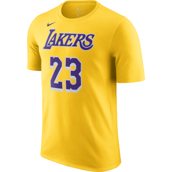 NIKE NBA LOS ANGELES LAKERS LEBRON JAMES 23 TEE AMARILLO