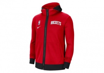 NIKE NBA HOUSTON ROCKETS SHOWTIME THERMA FLEX HOODIE UNIVERSITY RED