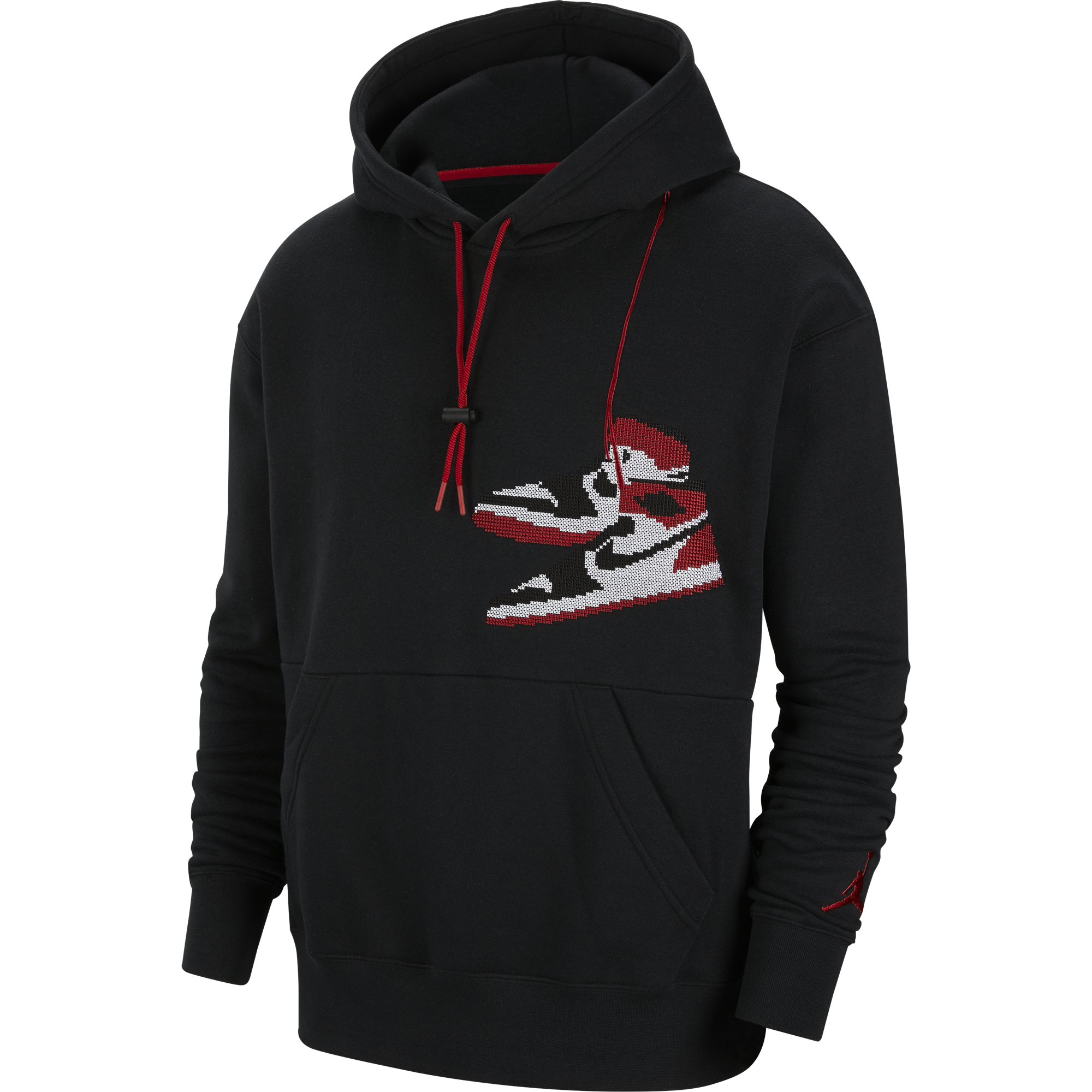 NIKE AIR JORDAN JUMPMAN CHRISTMAS HOLIDAY PULLOVER HOODIE BLACK