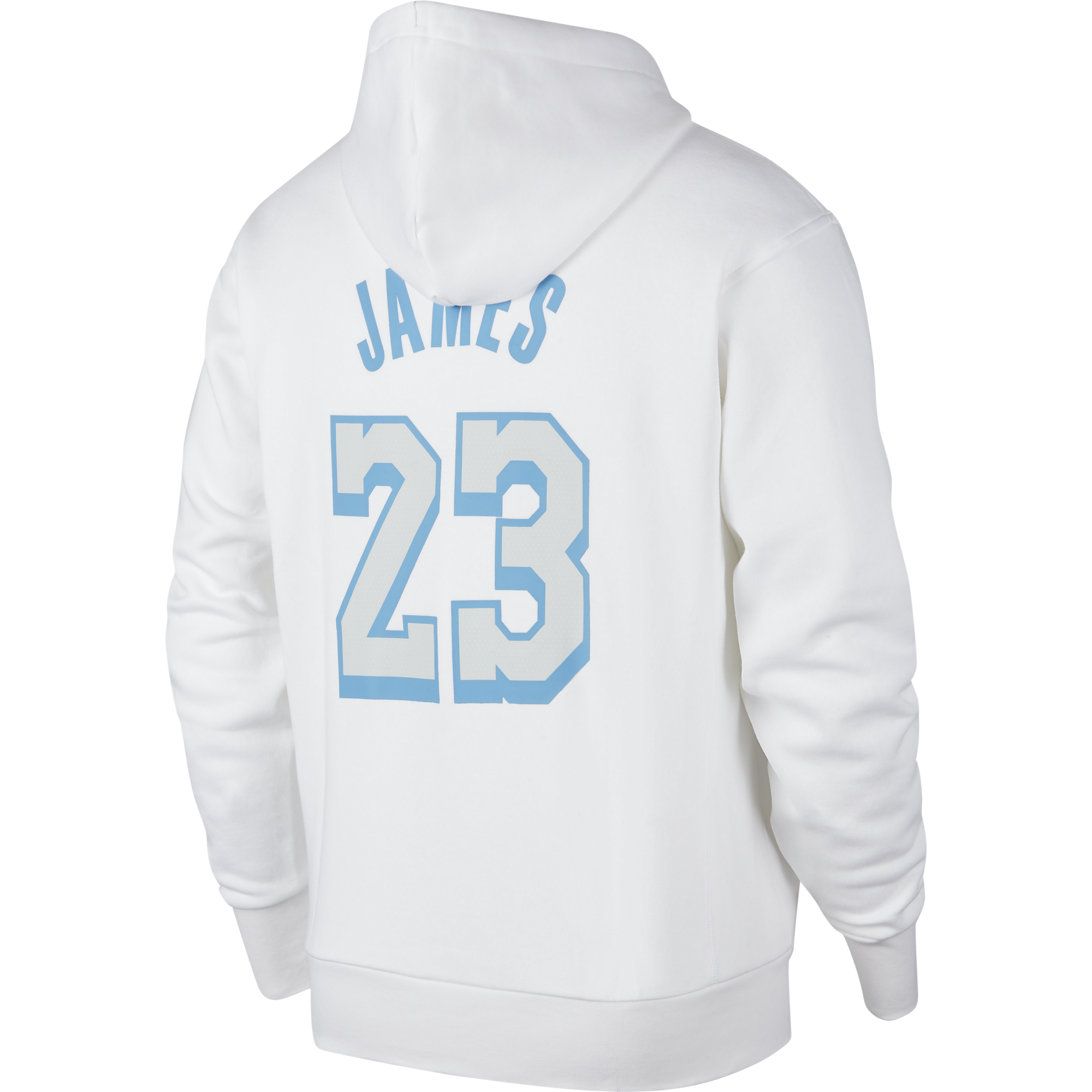 NIKE NBA LOS ANGELES LAKERS LEBRON JAMES CITY EDITION PULLOVER HOODIE WHITE