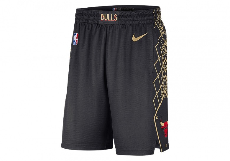 NIKE NBA CHICAGO BULLS CITY EDITION SWINGMAN SHORTS ANTHRACITE