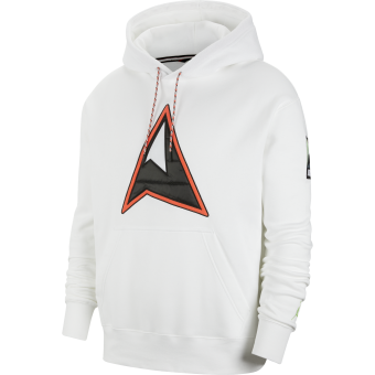 NIKE AIR JORDAN WINTER UTILITY MOUNTAINSIDE FLEECE PULLOVER HOODIE WHITE