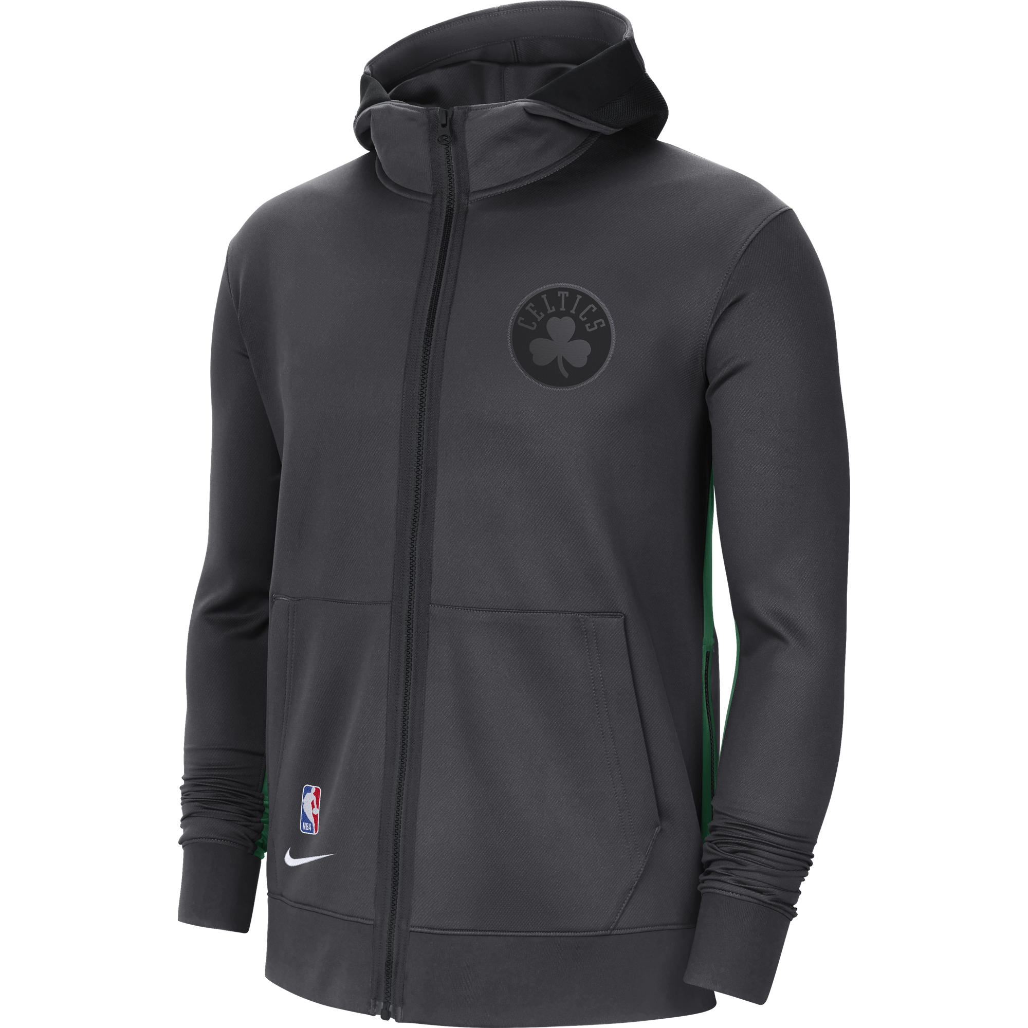 NIKE NBA BOSTON CELTICS SHOWTIME CITY EDITION THERMA FLEX HOODIE ANTHRACITE