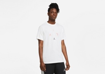 NIKE AIR JORDAN 'AIR' DRI-FIT TEE WHITE INFRARED 23