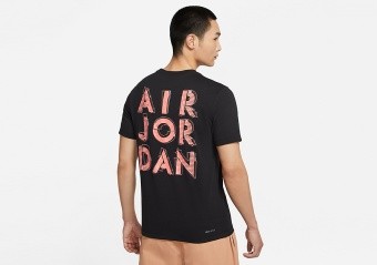 NIKE AIR JORDAN DRI-FIT AIR GRAPHIC CREW TEE BLACK