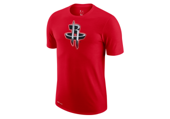 NIKE NBA HOUSTON ROCKETS EARNED EDITION LOGO DRI-FIT TEE UNIVERSITY RED