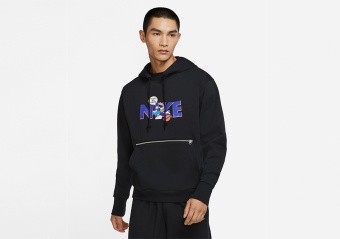 NIKE DRI-FIT STANDARD ISSUE X SPACE JAM A NEW LEGACY HOODIE BLACK