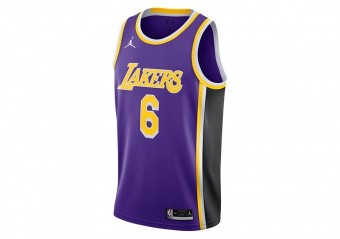 NIKE NBA LOS ANGELES LAKERS LEBRON JAMES SWINGMAN JERSEY STATEMENT EDITION 2020 FIELD PURPLE