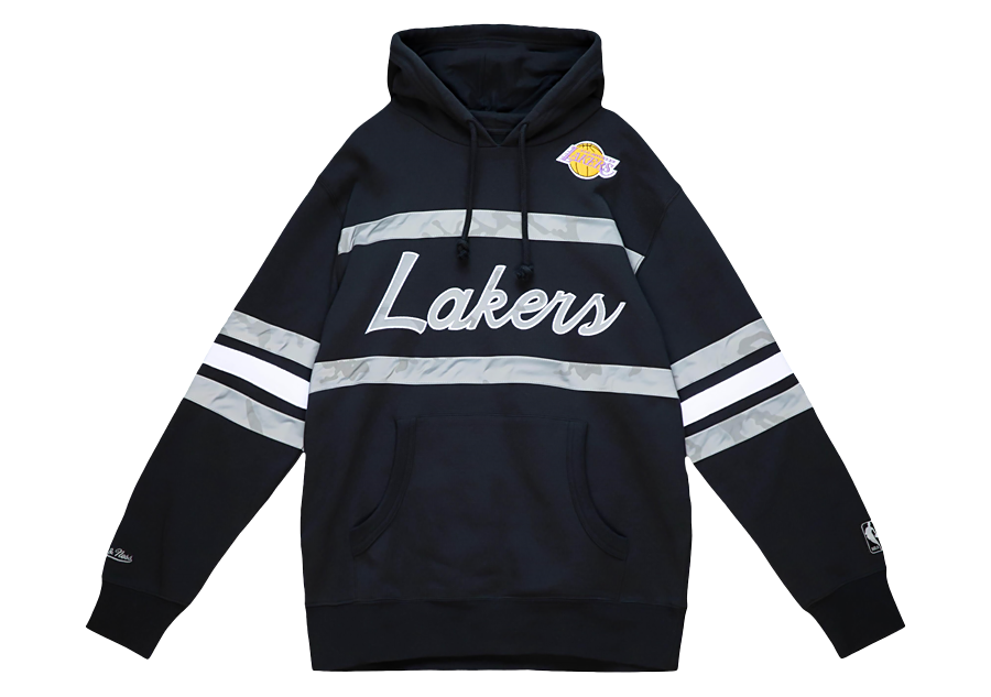 MITCHELL & NESS CAMO REFLECTIVE HEAD COACH HOODIE LOS ANGELES LAKERS
