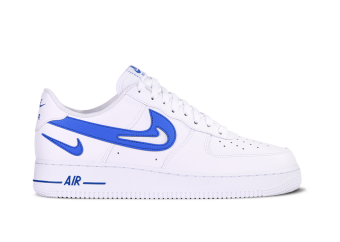 NIKE AIR FORCE 1 LOW '07 FM CUT OUT SWOOSH WHITE BLUE