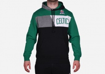 MITCHELL & NESS COLOR BLOCKED FLEECE HOODIE BOSTON CELTICS