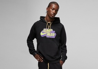 NIKE AIR JORDAN JUMPMAN FLEECE HOODIE BLACK