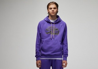 NIKE AIR JORDAN JUMPMAN FLEECE HOODIE DARK IRIS