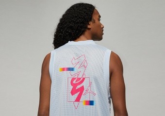 NIKE AIR JORDAN ZION DRI-FIT TANK TOP HALF BLUE