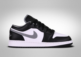 NIKE AIR JORDAN 1 RETRO LOW GS WHITE BLACK GREY